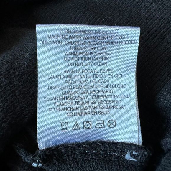 Bongo Dark Gray 15 Sweatshirt Juniors L Black Batwing Long Sleeve Terry Large - Picture 8 of 9